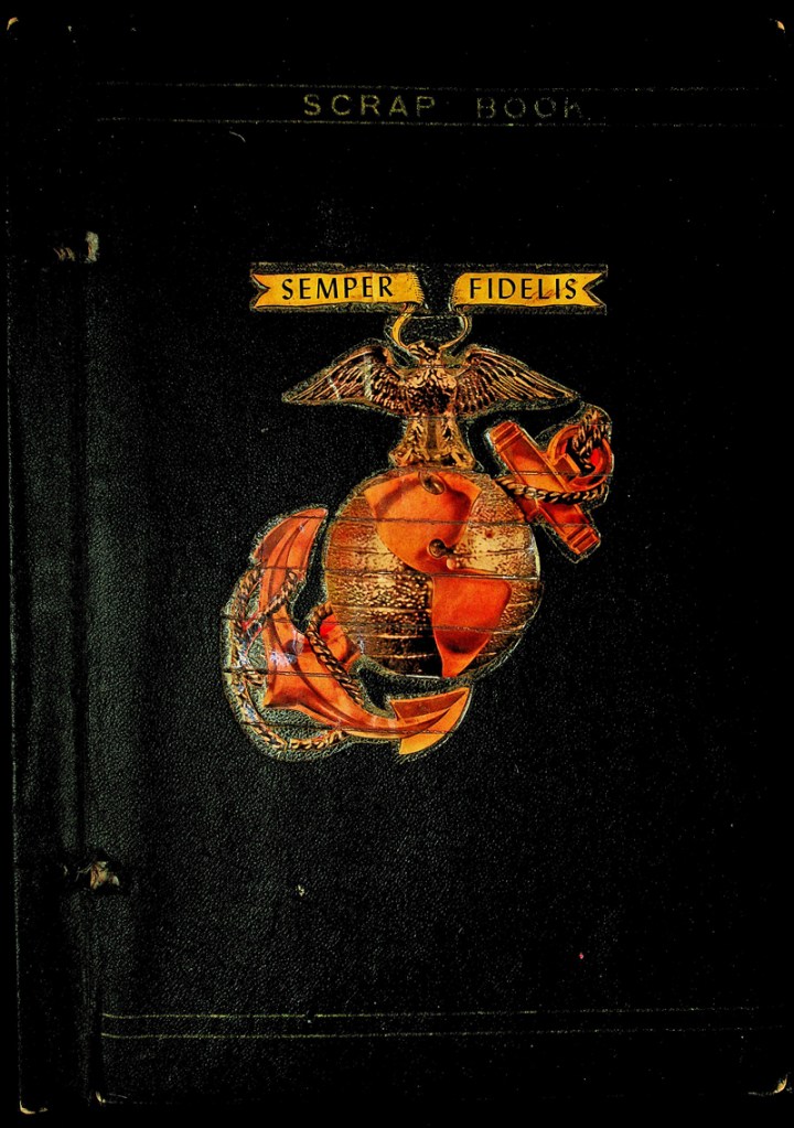 1944 WWII Scrapbook Cover Scan