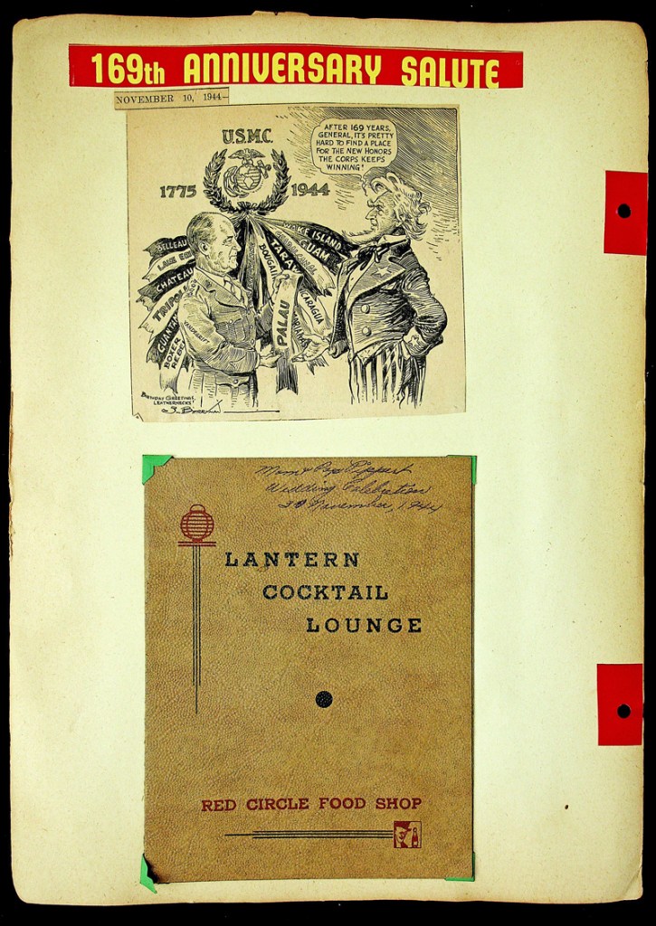 1944 WWII Scrapbook Page 62 Scan