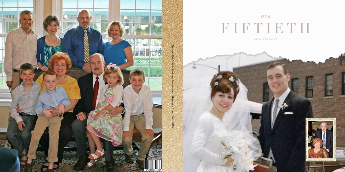 50th Wedding Anniversary Photo Book Cover
