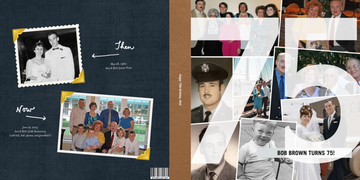 75th Birthday Photo Book Cover